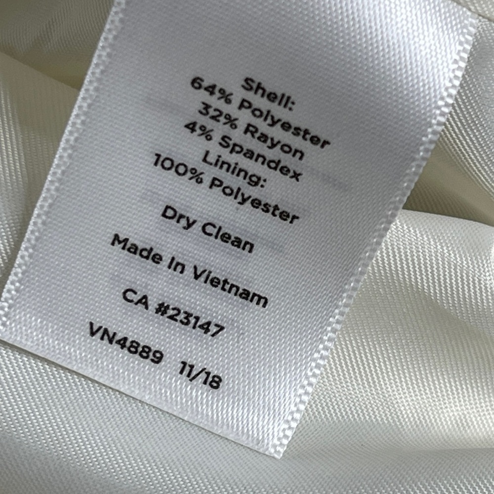 Talbots Aberdeen Knit Blazer Textured Ponte Stripe Blazer Size 2 White Black - Picture 9 of 9